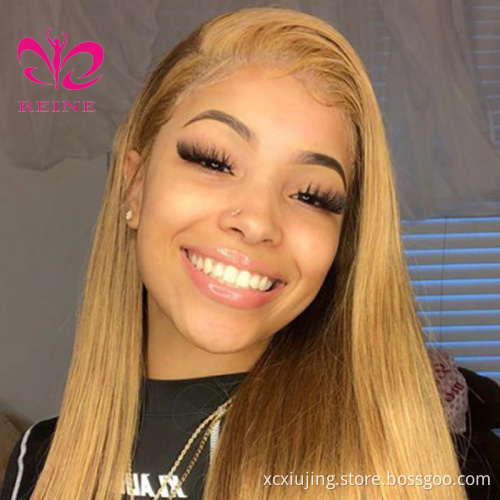 REINE best price double human hair 27# lace front wig,Raw human hair lace frontal wig ,100% fashion wig human hair lace front